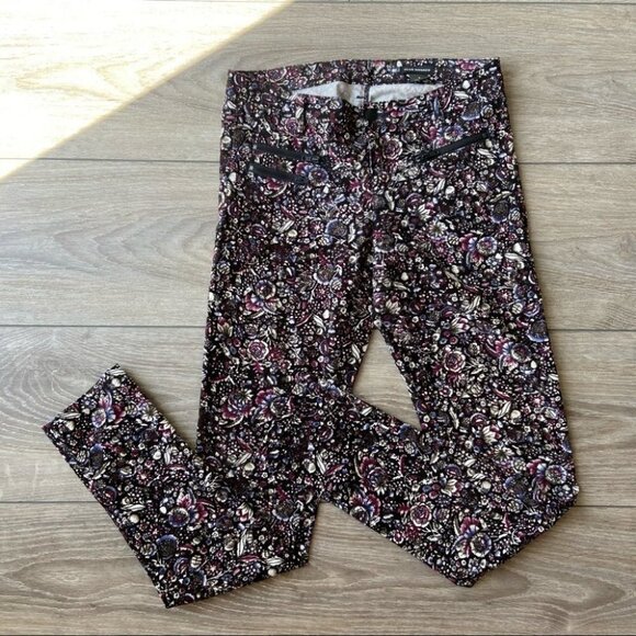 Club Monaco  Floral Corduroy Skinny Jeans - Picture 1 of 11